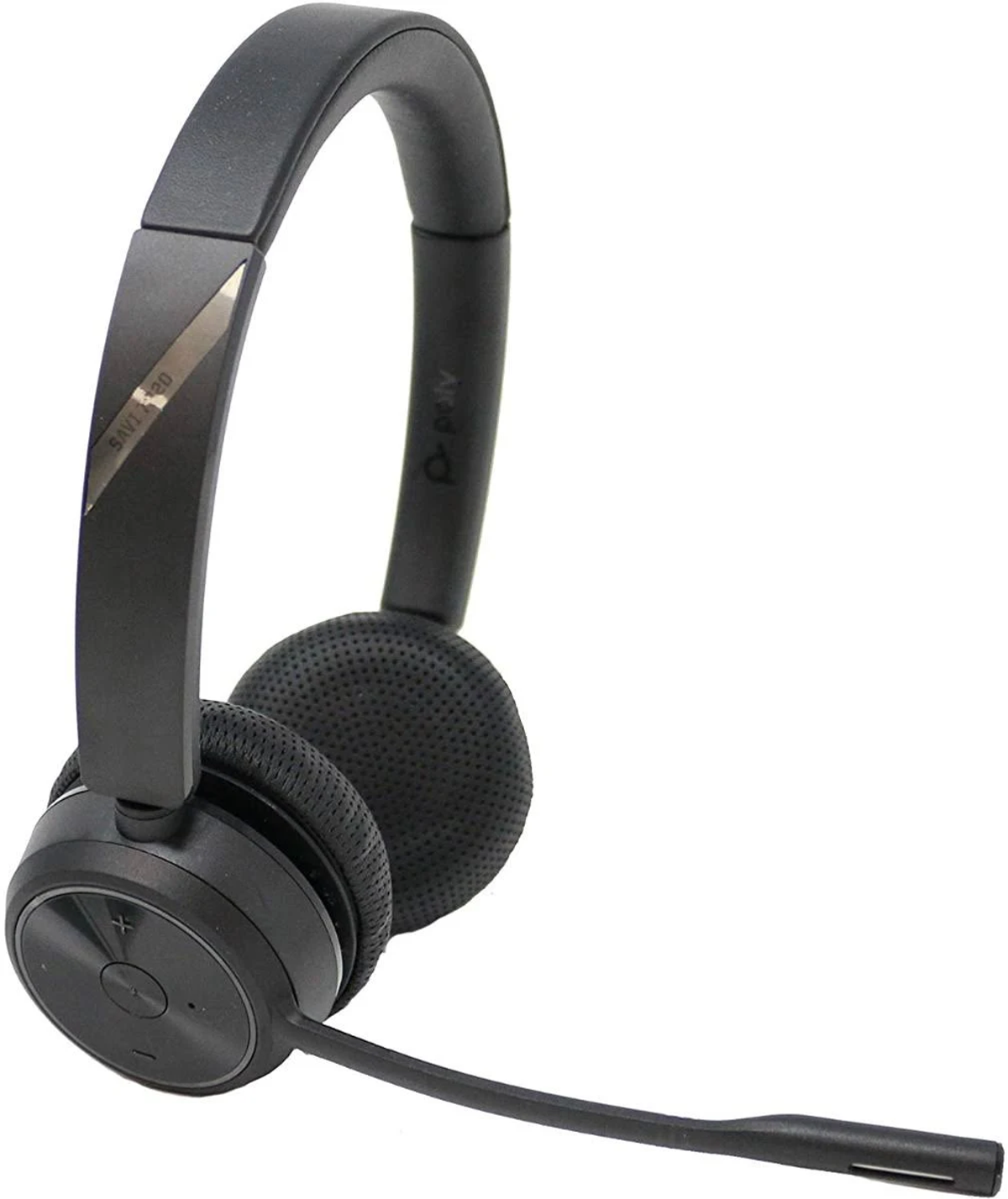 Casque sans fil noir avec microphone. Le casque a un design confortable.