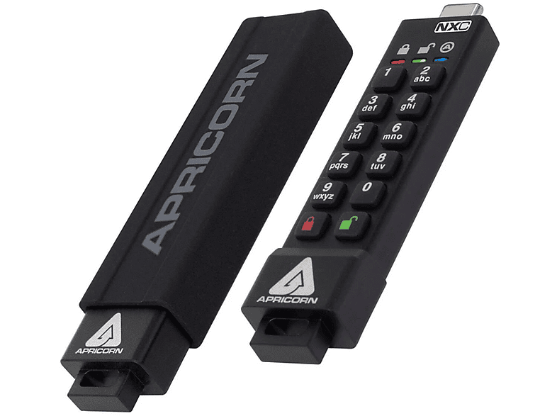 APRICORN ASK3-NXC-128GB USB-Flash-Laufwerk (Schwarz, 128 GB)