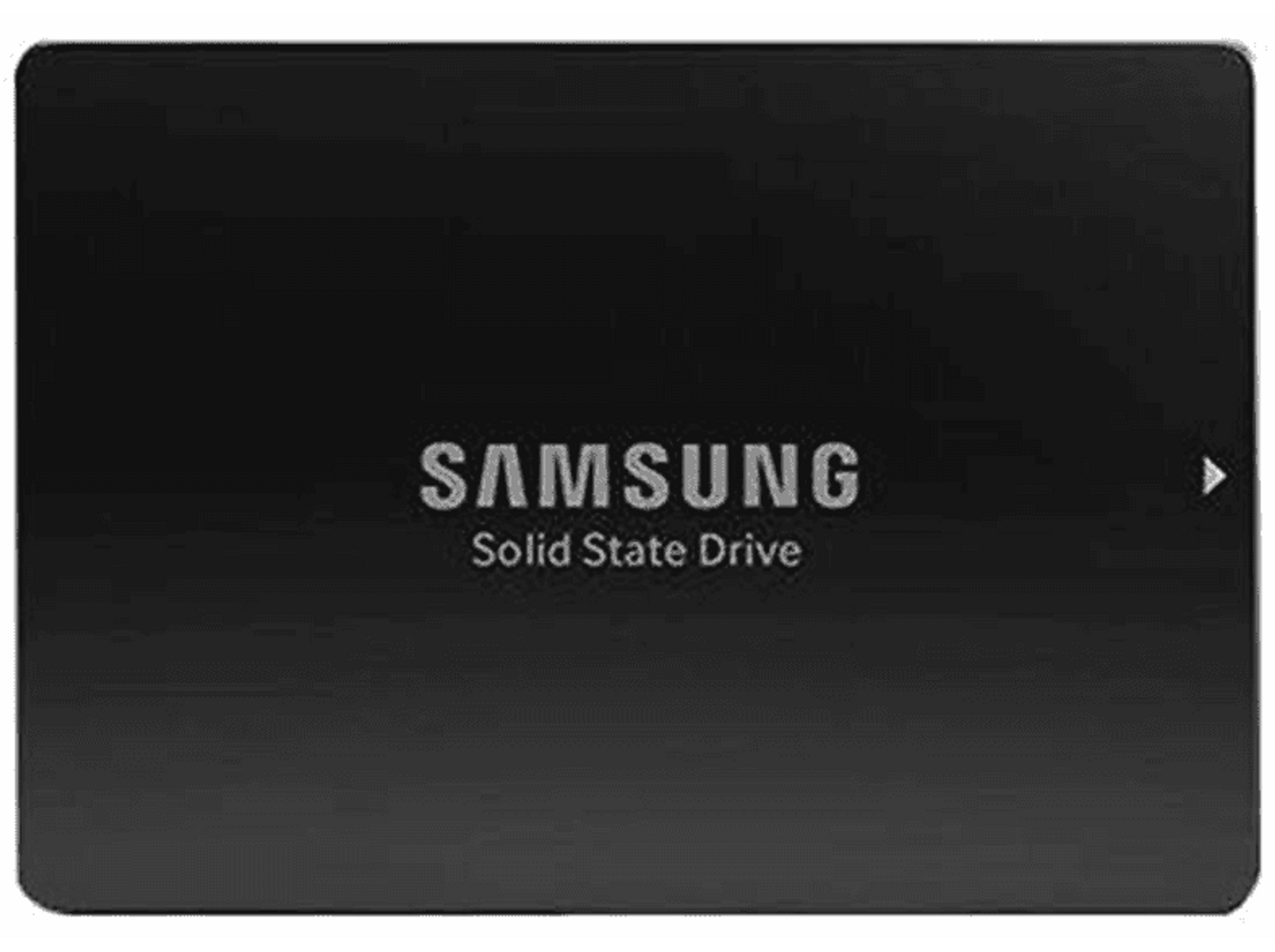 Czarny dysk SSD Samsung. Dysk ma na sobie nazwę marki.