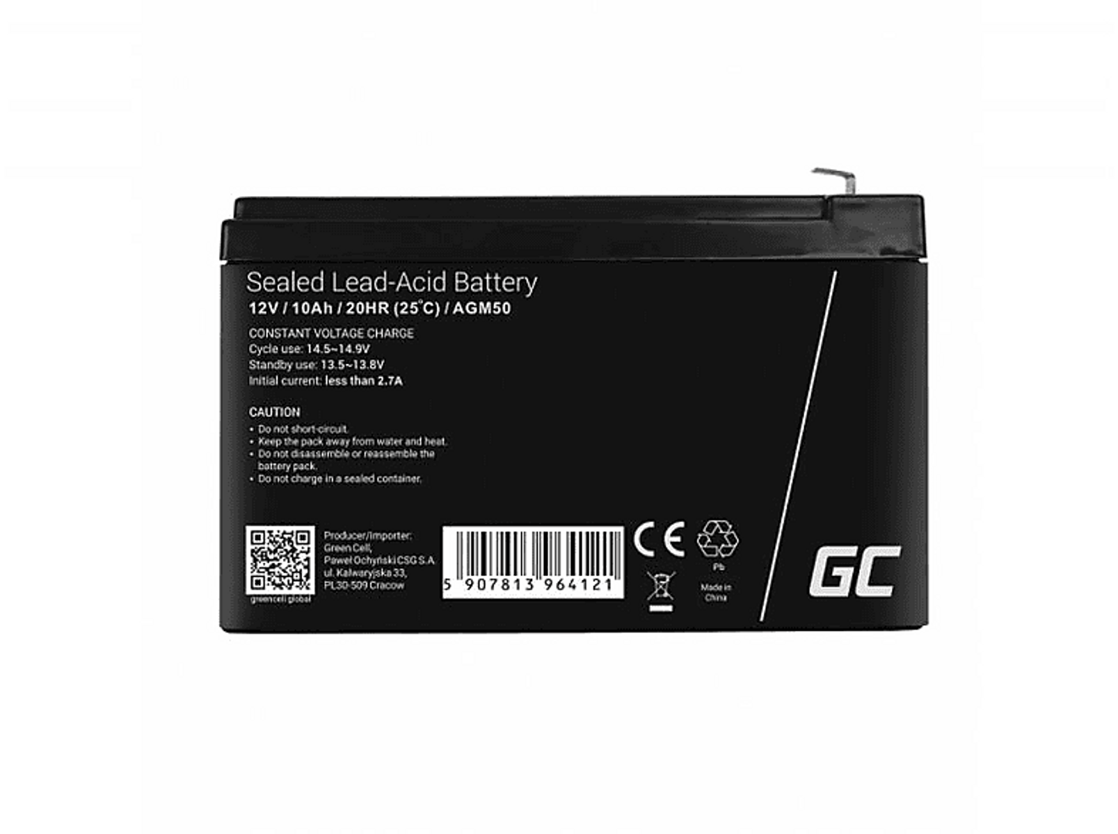 GREEN CELL AGM50 VRLA AGM 10 Batterie, mAh