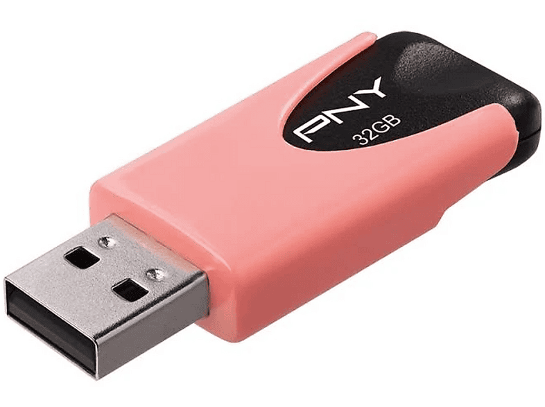 PNY Attaché 4 USB-Sticks – 5x16 GB, USB 2.0, Mit Schiebemechanismus & Schlüsselschlaufe