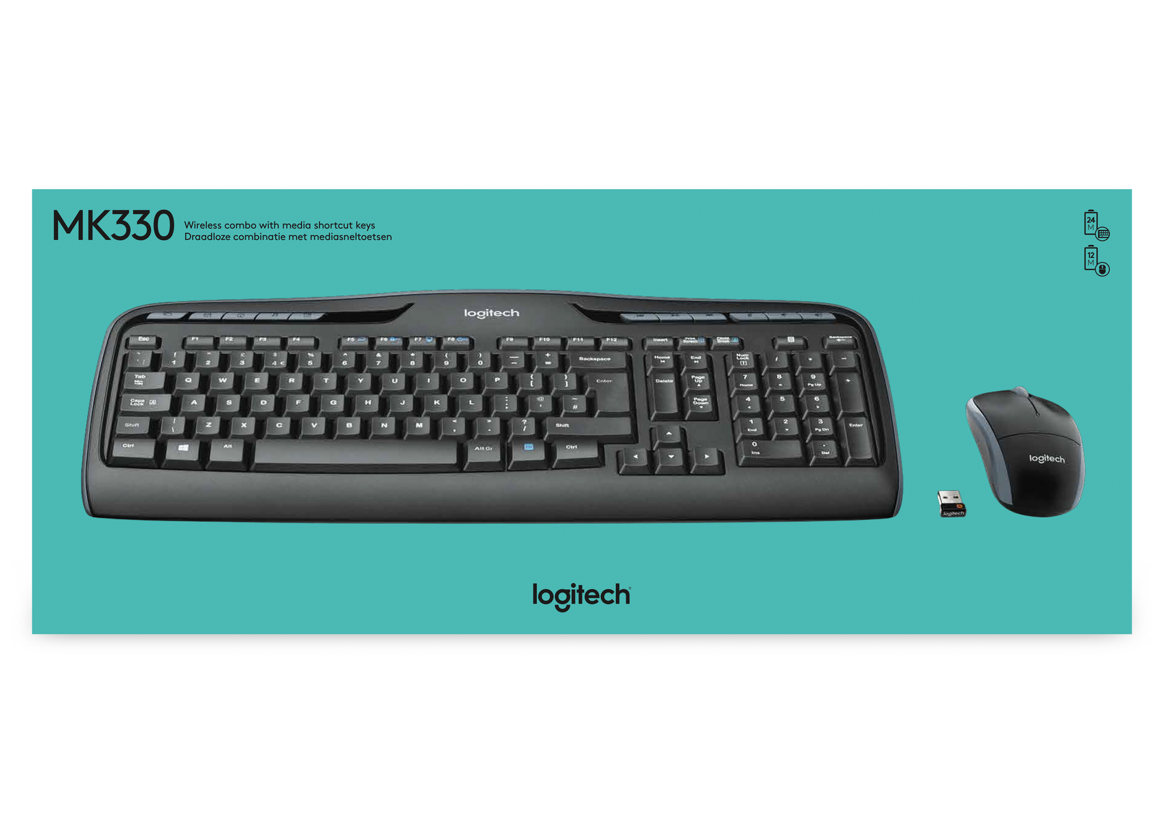 Set, Tastatur Maus 920-003989, LOGITECH Schwarz