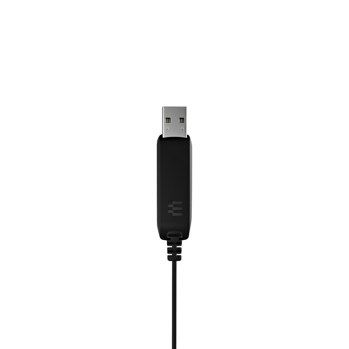 Czarny kabel USB ze złączem USB-A na jednym końcu.