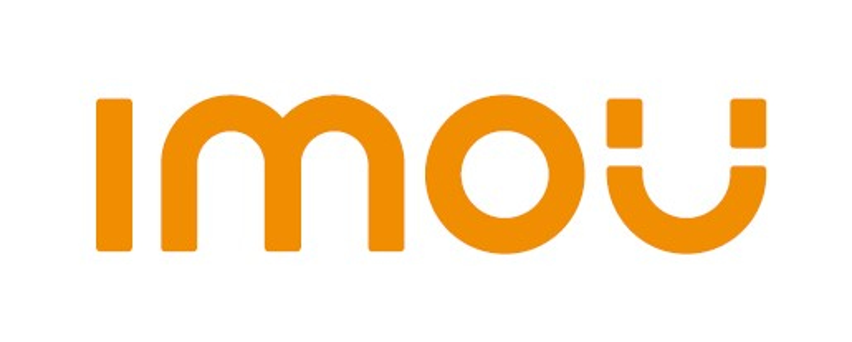 Il logo arancione Imou con il nome del marchio in un carattere sans-serif.