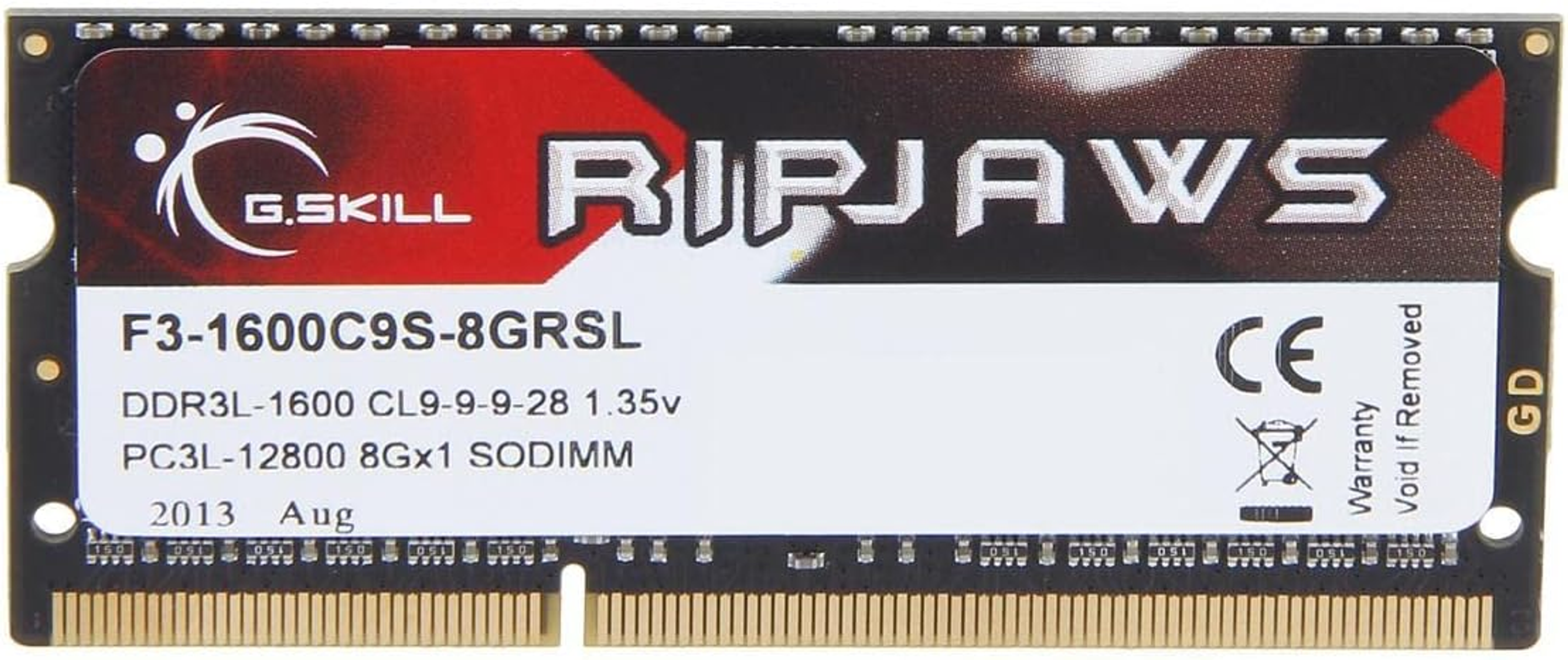 G.SKILL F3-1600C9S-8GRSL Arbeitsspeicher 8 DDR3 GB