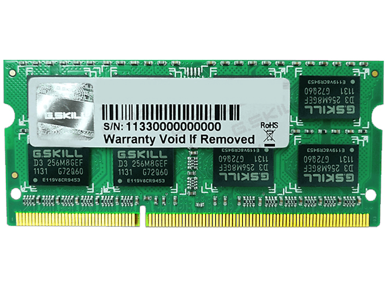 G.SKILL F3-12800CL11S-4GBSQ Arbeitsspeicher 4 GB DDR3