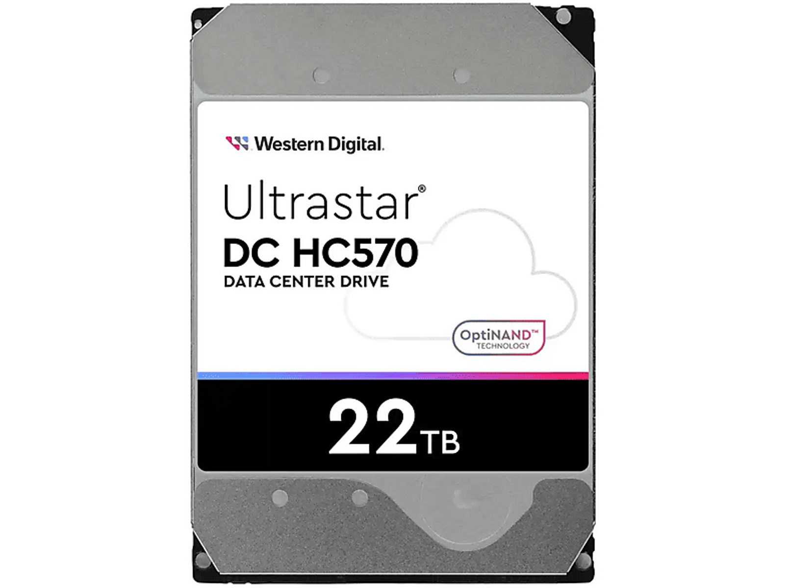 Dysk twardy z etykietą 'Ultrastar DC HC570 22TB'.