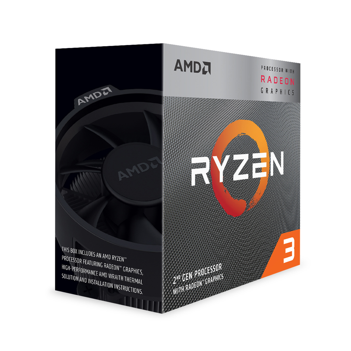 Mehrfarbig AMD 3200G Boxed-Kühler, mit Prozessor