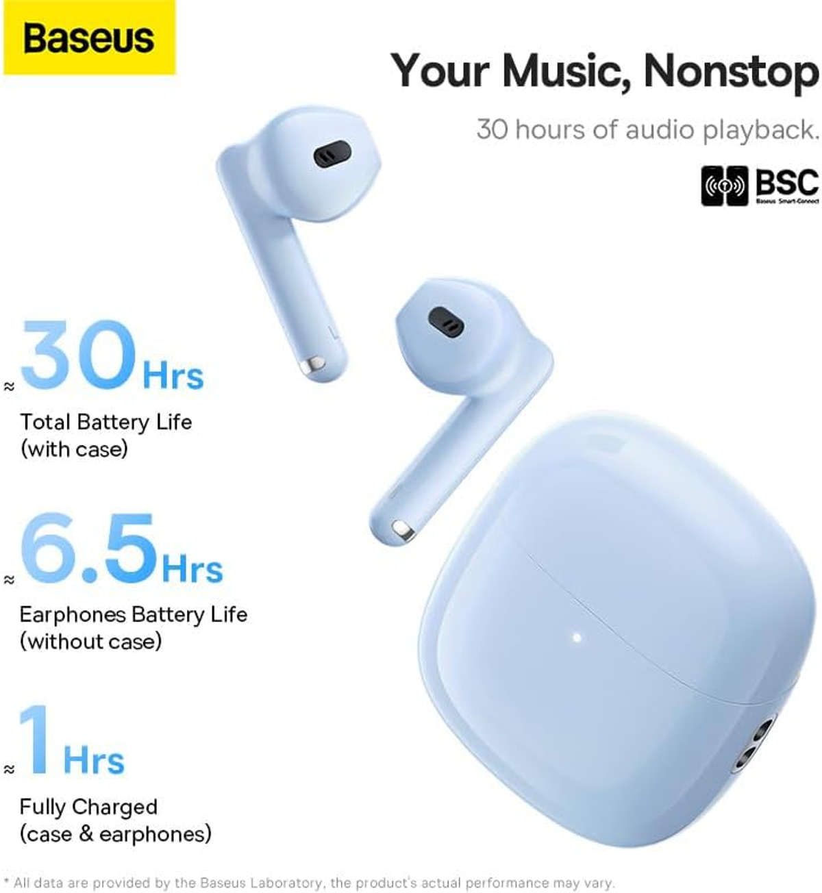 BASEUS Weiß Kopfhörer Bluetooth In-ear A00051000,