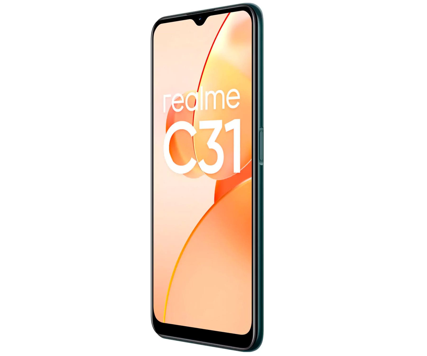 Un teléfono inteligente verde con un diseño en la pantalla.