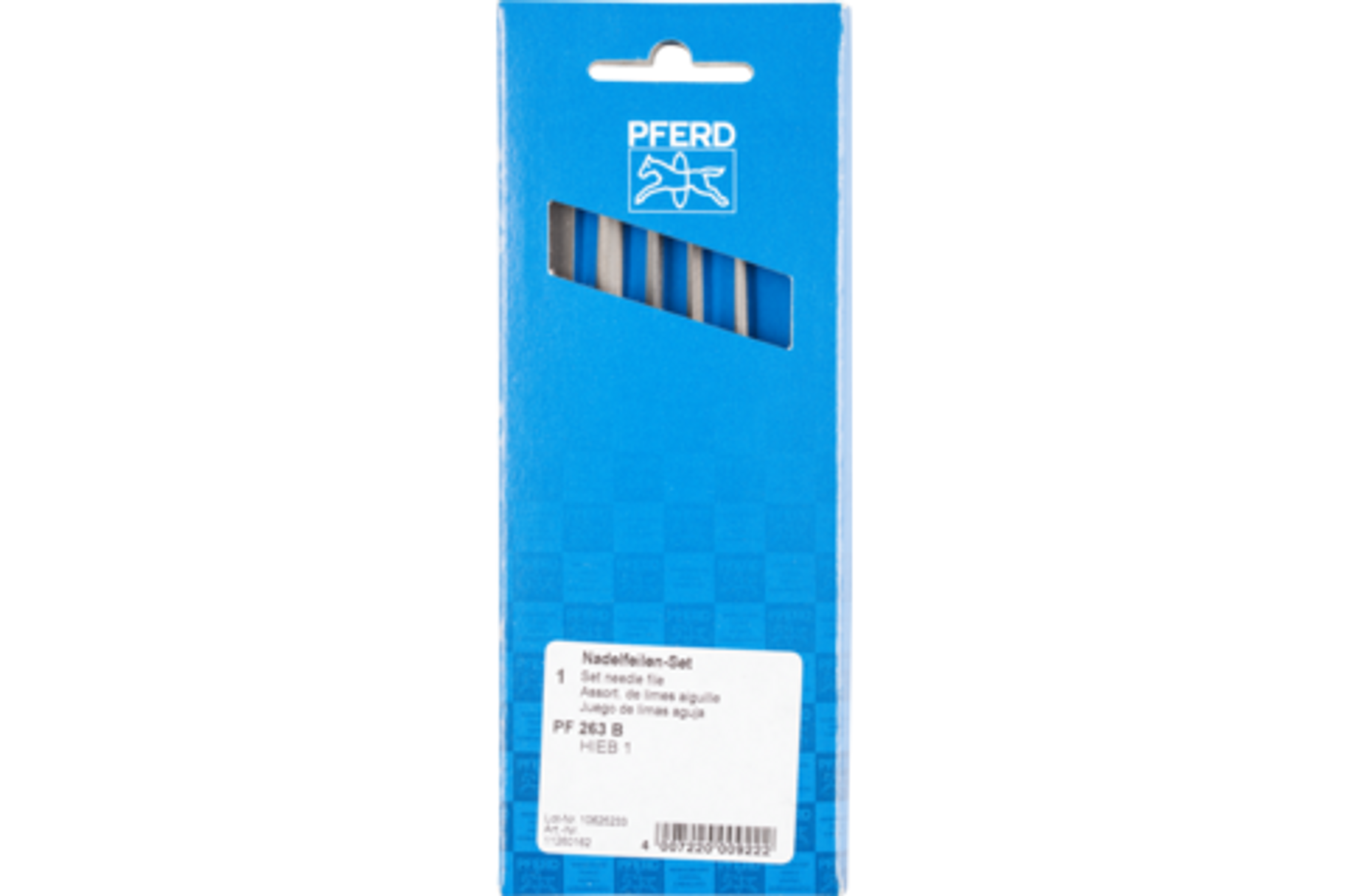 Blaues PFERD Nadel-Feilensatz-Paket.