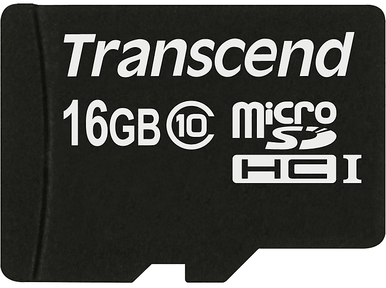TRANSCEND TS16GUSDC10, Micro-SD, Micro-SDHC, SDHC, Micro-SDXC, SD Speicherkarte, 16 GB, 10 MB/s
