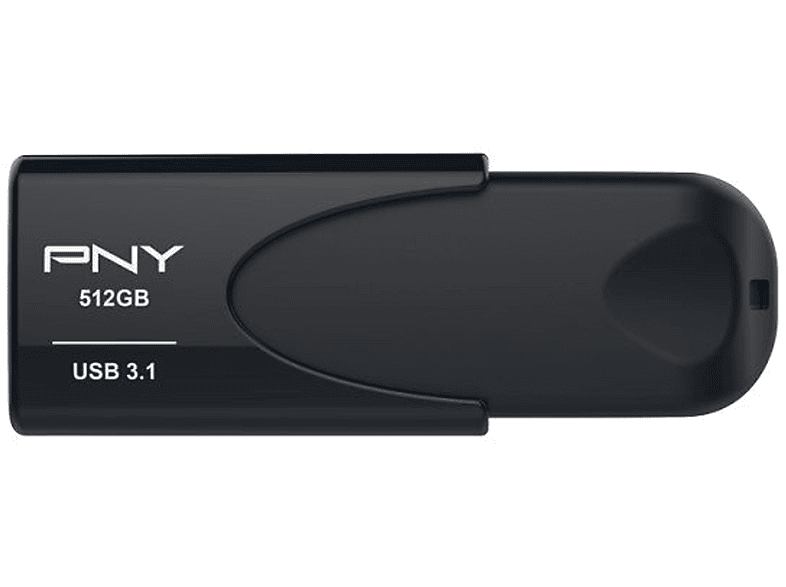 PNY FD512ATT431KK-EF 512 USB-Flash-Laufwerk GB) (Schwarz