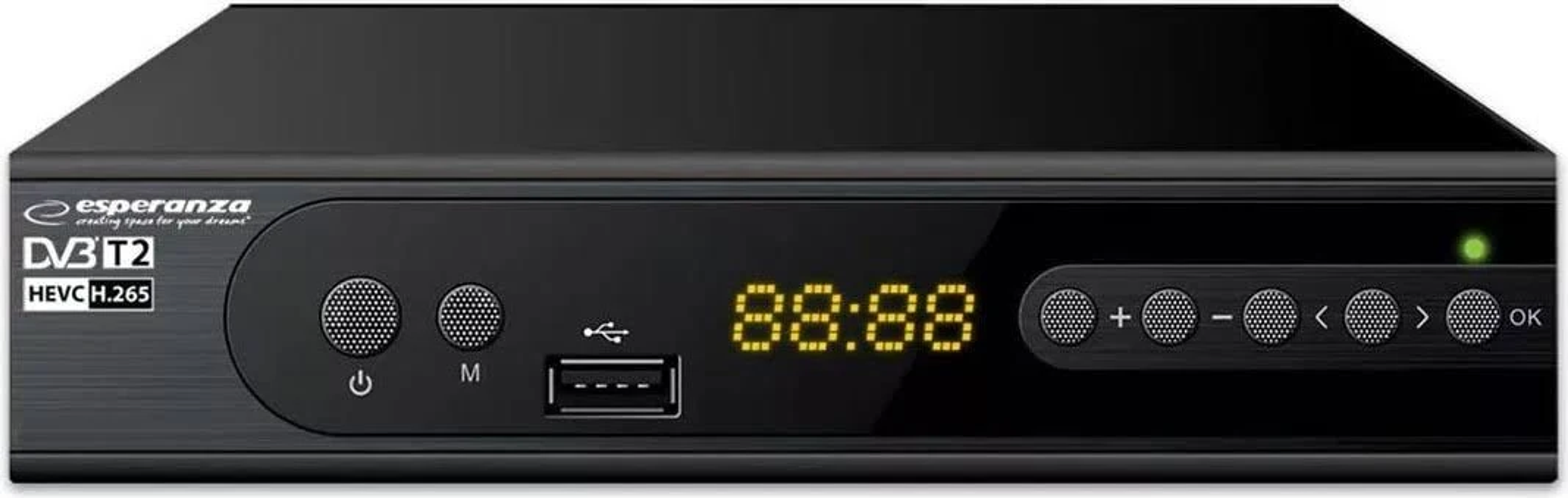 (H.265), EV106R Receiver (DVB-T2 ESPERANZA Schwarz) TV