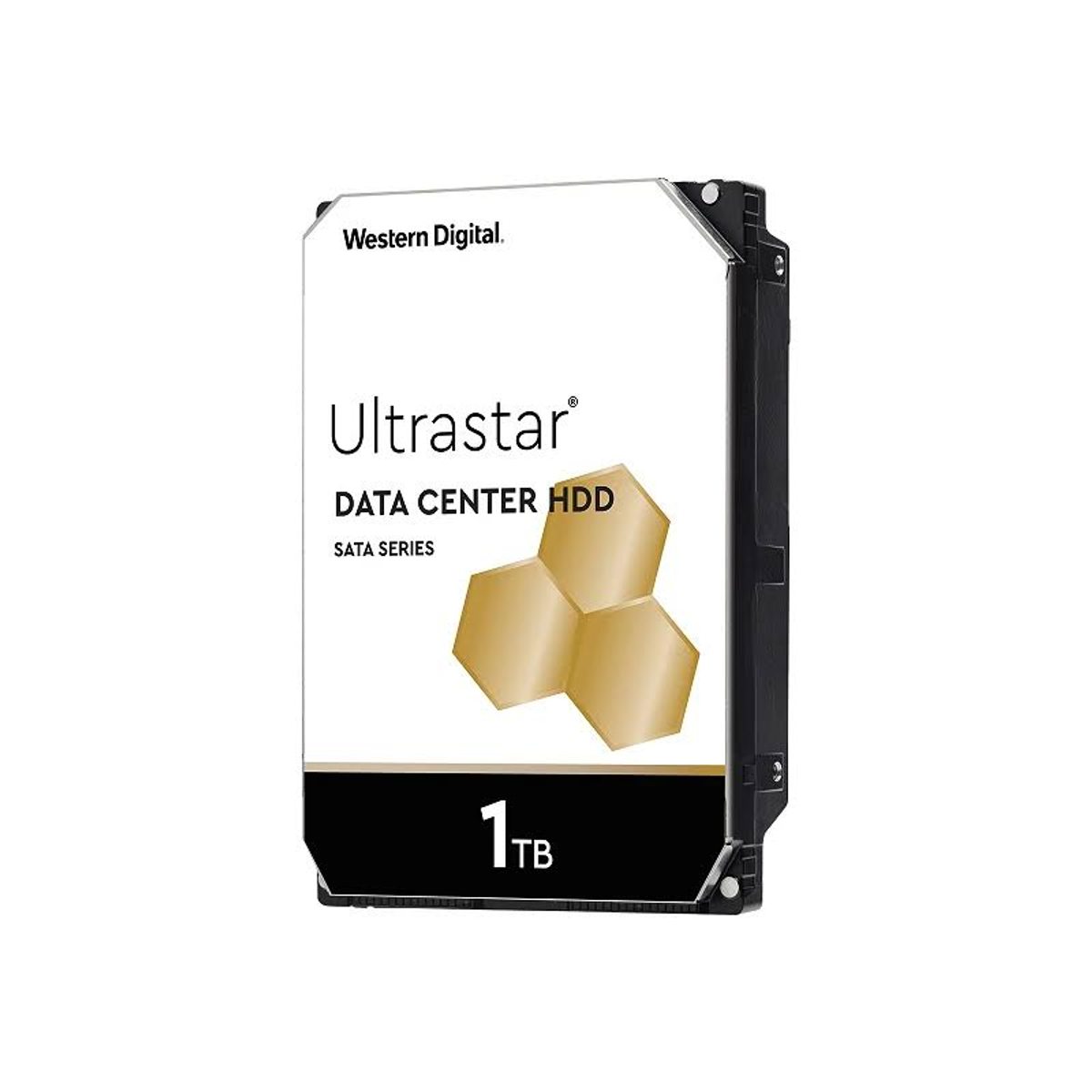 Disco rigido bianco e nero con logo Western Digital e testo 1TB.