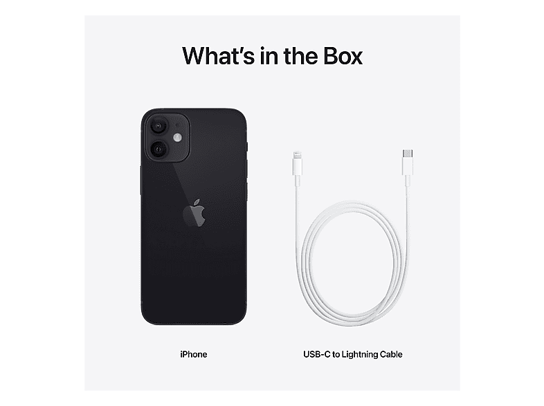 APPLE iPhone 12 Mini, Negro, Móvil iOS, 128 GB, 4 GB RAM, 5,4