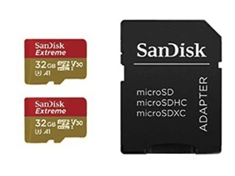 SANDISK m00004LF0A, Micro-SD, Micro-SDHC, SDHC, Micro-SDXC, SD Speicherkarte, 32 GB, 100 MB/s