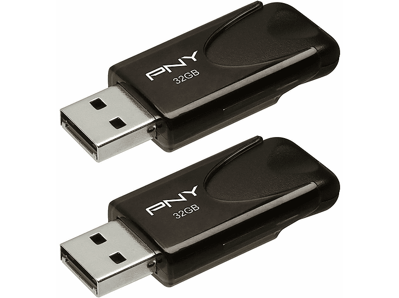 PNY Attaché 4 USB Stick 32 GB) (Schwarz