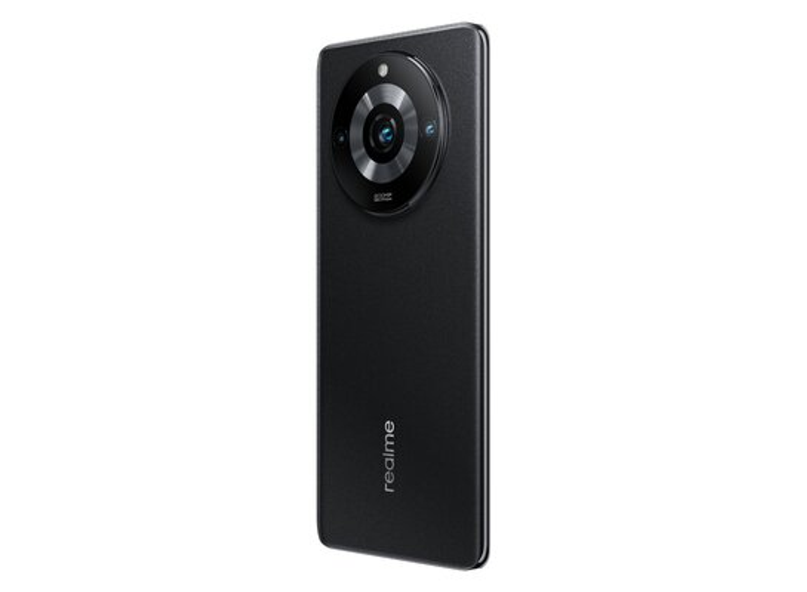 Un smartphone negro con una gran protuberancia de cámara en la parte trasera.