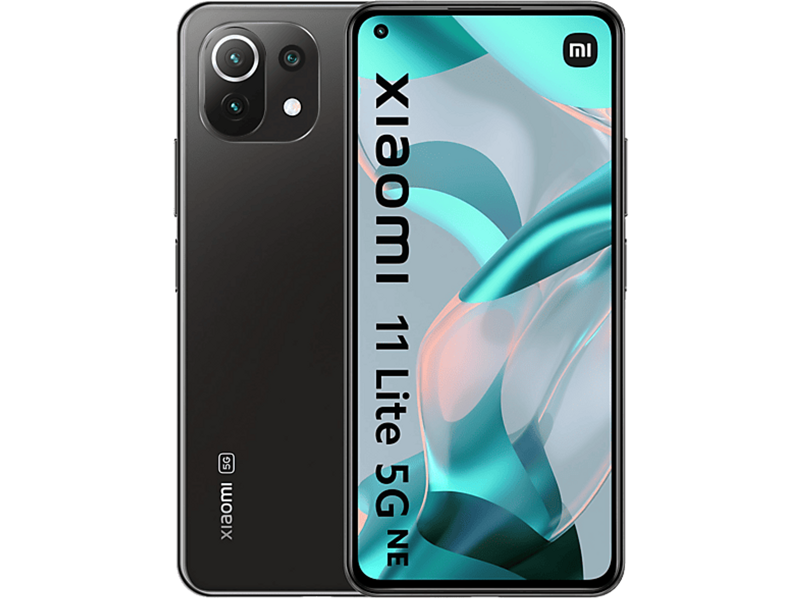 Xiaomi 11 Lite 5G NE Telefon vorne und hinten. Graue Farbe.