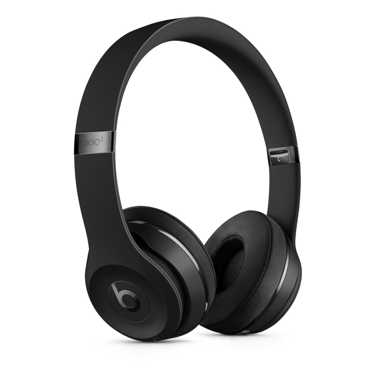Auriculares Beats Solo3 negros, con un acento plateado en las orejeras.