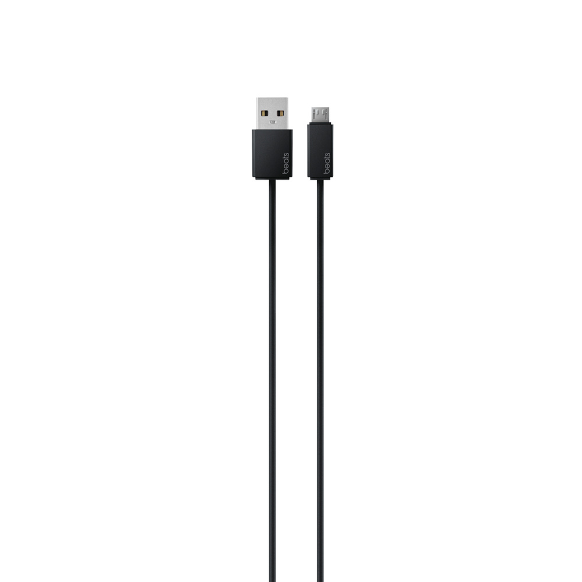 Cable USB negro con dos conectores, uno USB-A y otro micro-USB, sobre fondo blanco.