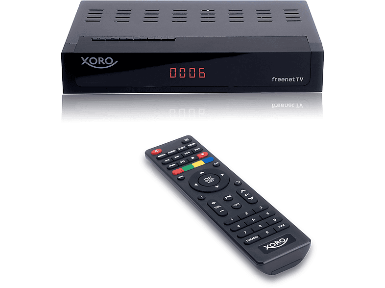 XORO XORO HRT 8770 TWIN DVB-C/T2 Full HD Receiver TWIN-Tuner Irdeto freenet TV Timeshift PVR Ready Combo DVB-T/-T2/-C Receiver