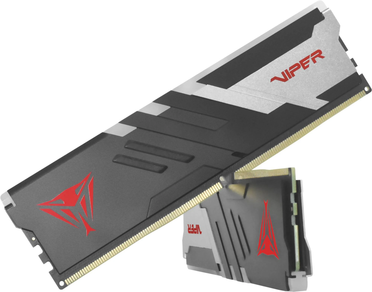 Schwarzer und silberner Viper RAM-Riegel mit rotem Logo. Ein weiterer Riegel im Hintergrund.
