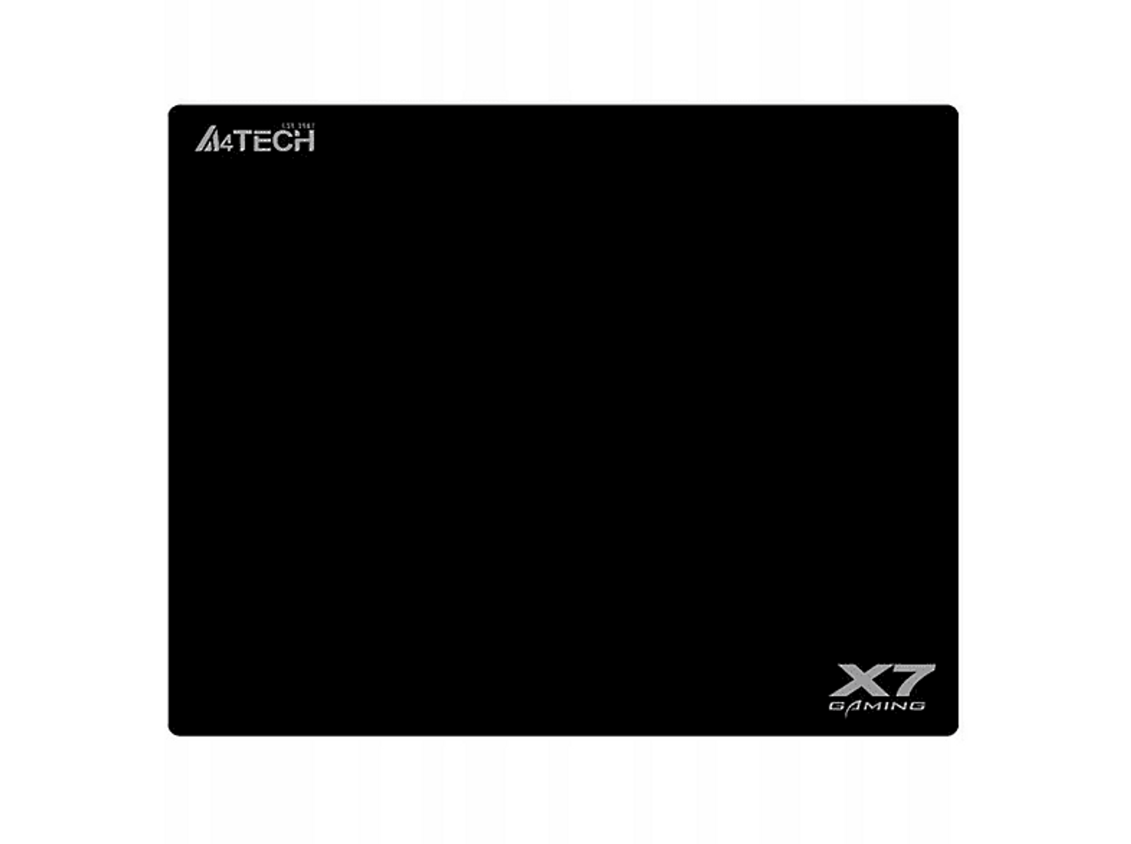 Ein schwarzes Mousepad mit den Logos A4TECH und X7 GAMING.