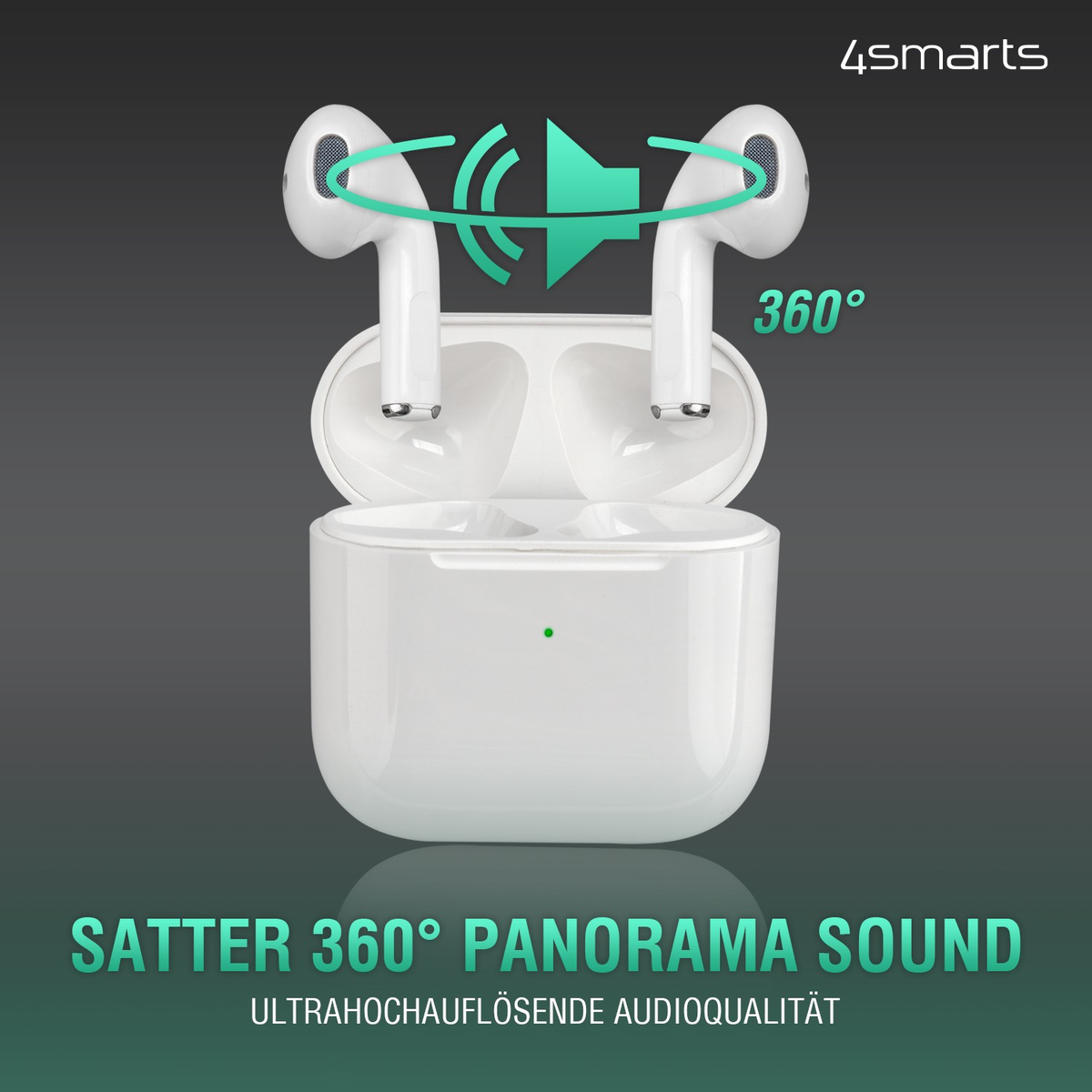 4SMARTS 4S450001, Bluetooth Weiß Kopfhörer In-ear
