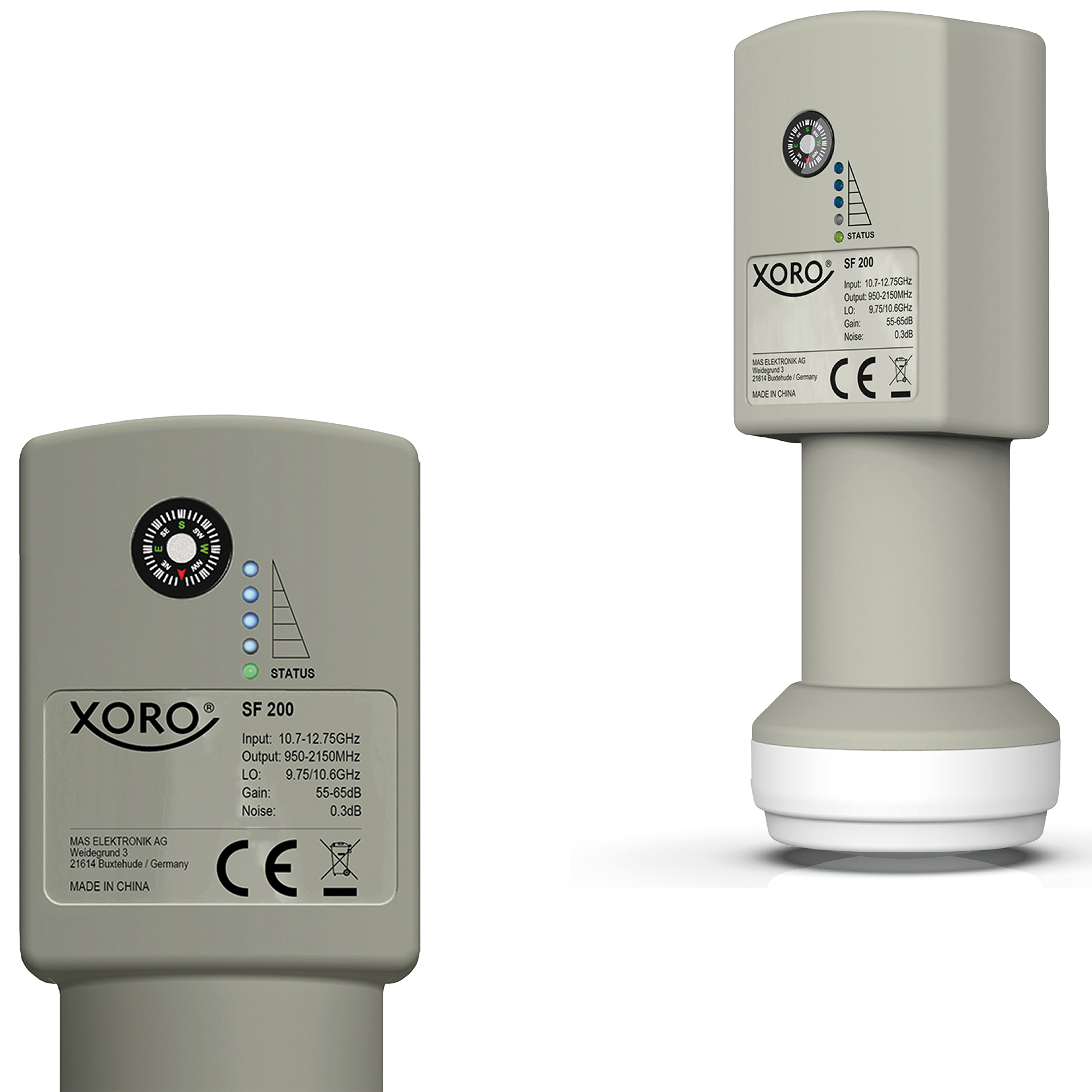 XORO integriertem XORO Kompass, SF LNB digitalem ideal TWIN Universal TWIN mit & Camping LNB 200 Sat-Finder für