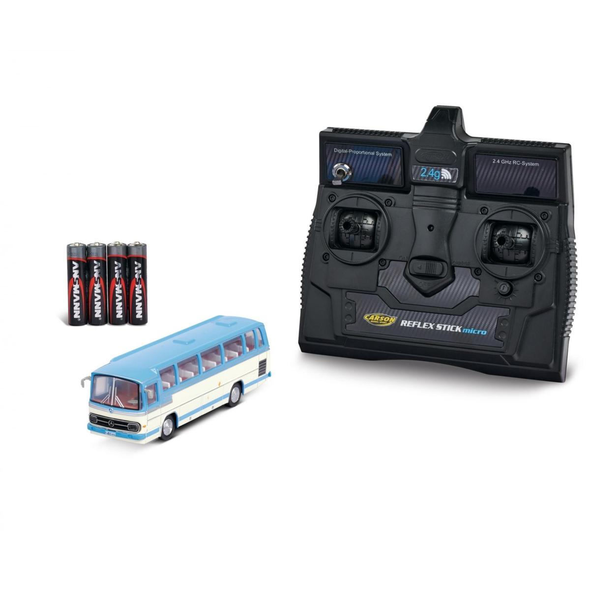 CARSON 500504143 1:87 Spielzeugauto, R/C 302 BUS O BLAU Blau MB