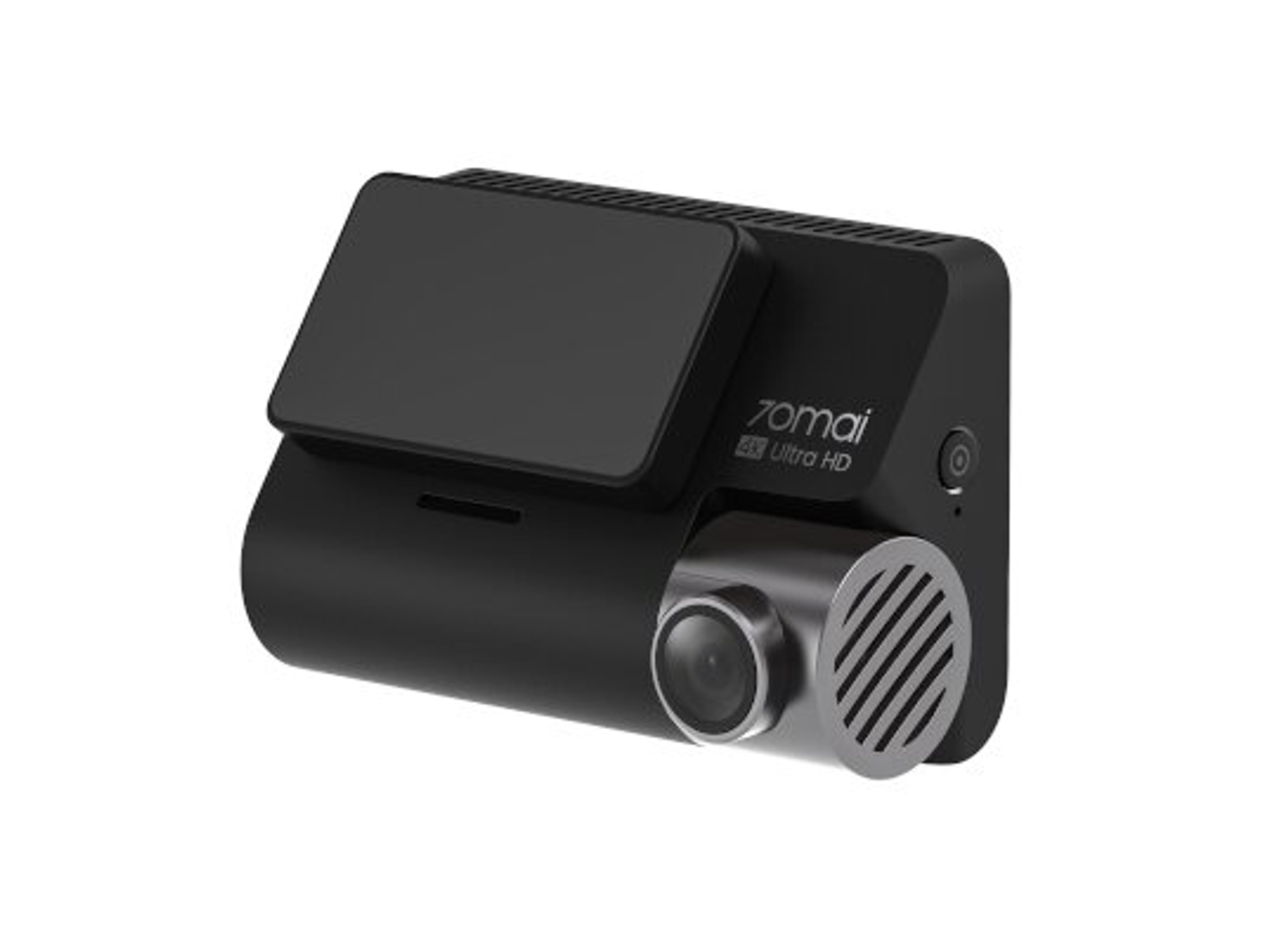 Schwarze 70mai 4K Ultra HD Dashcam mit Bildschirm und Kameralinse.