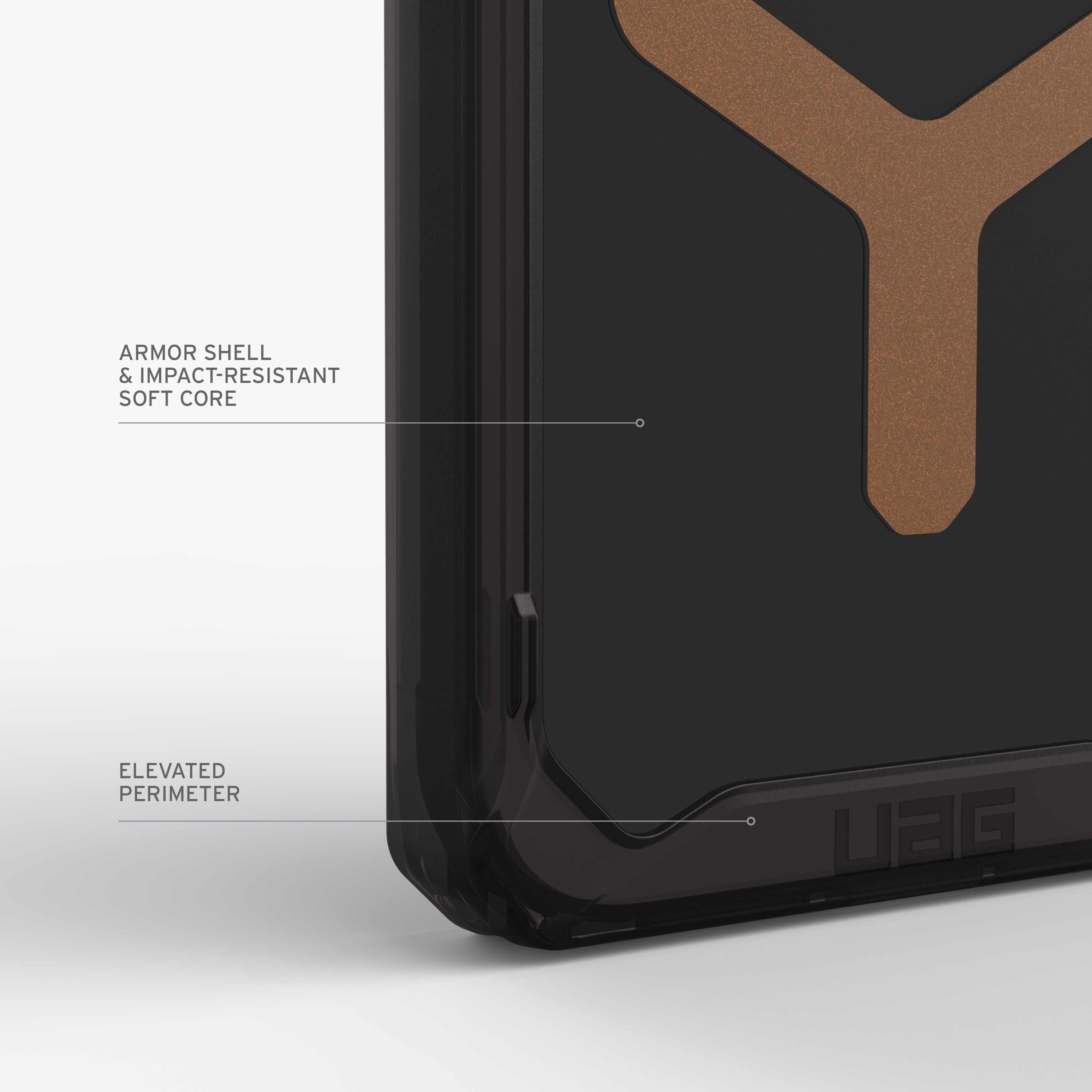URBAN ARMOR GEAR 15 Pro, Plyo iPhone schwarz/bronze Apple, MagSafe, Backcover