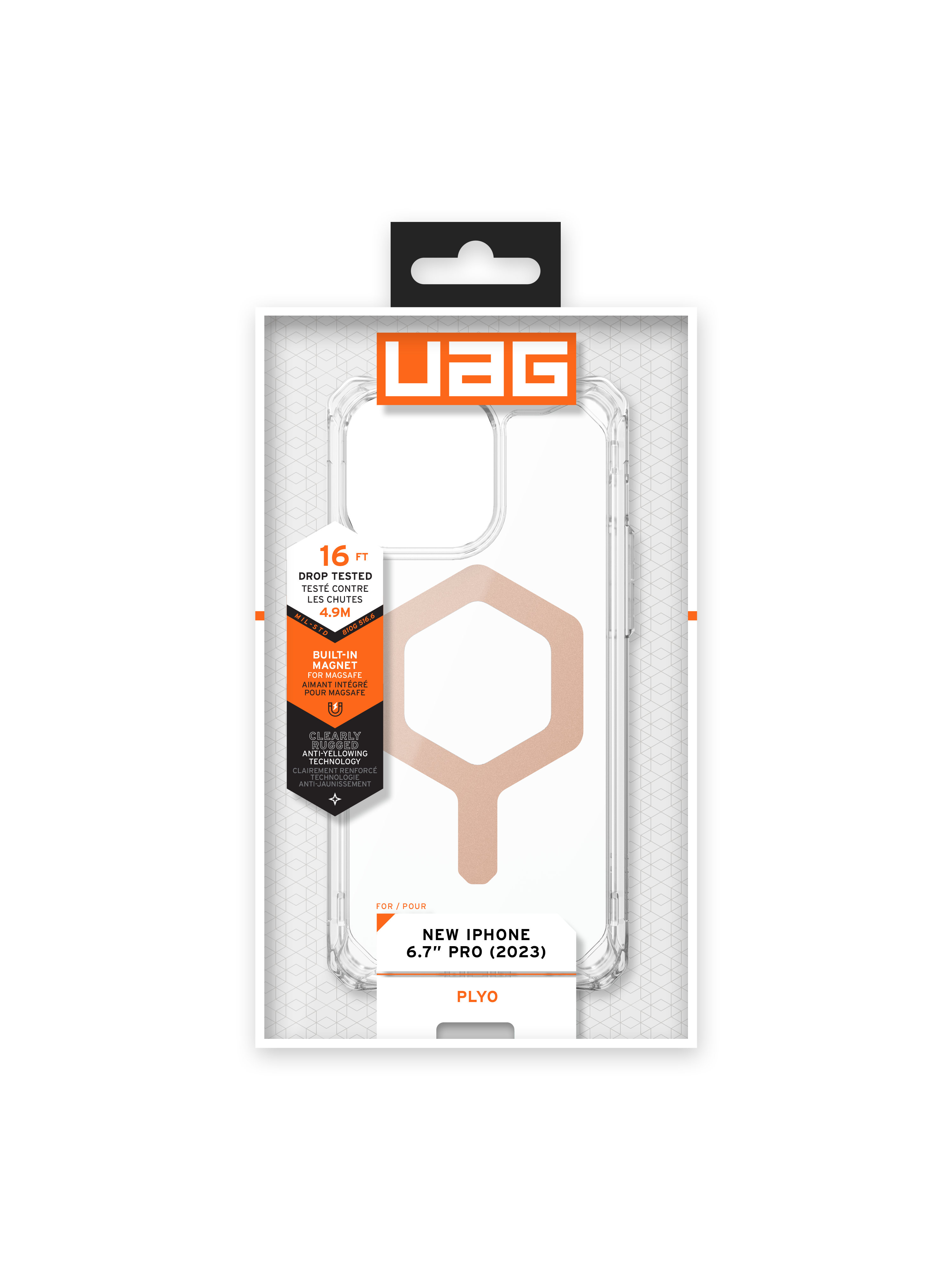 URBAN ARMOR GEAR Plyo Apple, MagSafe, Pro ice (transparent/rose Backcover, Max, 15 iPhone gold)