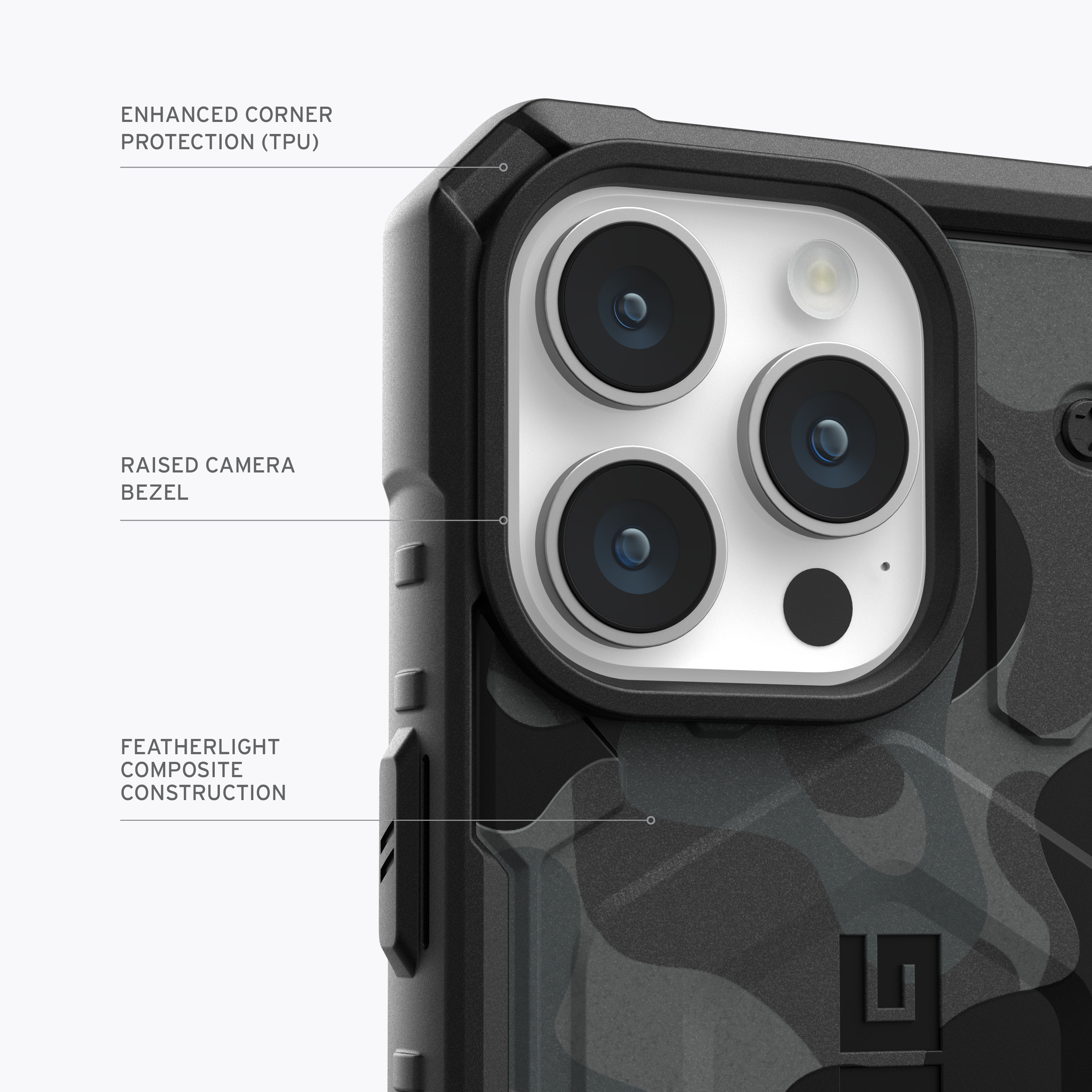 Apple, Pathfinder ARMOR MagSafe, Backcover, 15 midnight camo iPhone Pro, URBAN GEAR