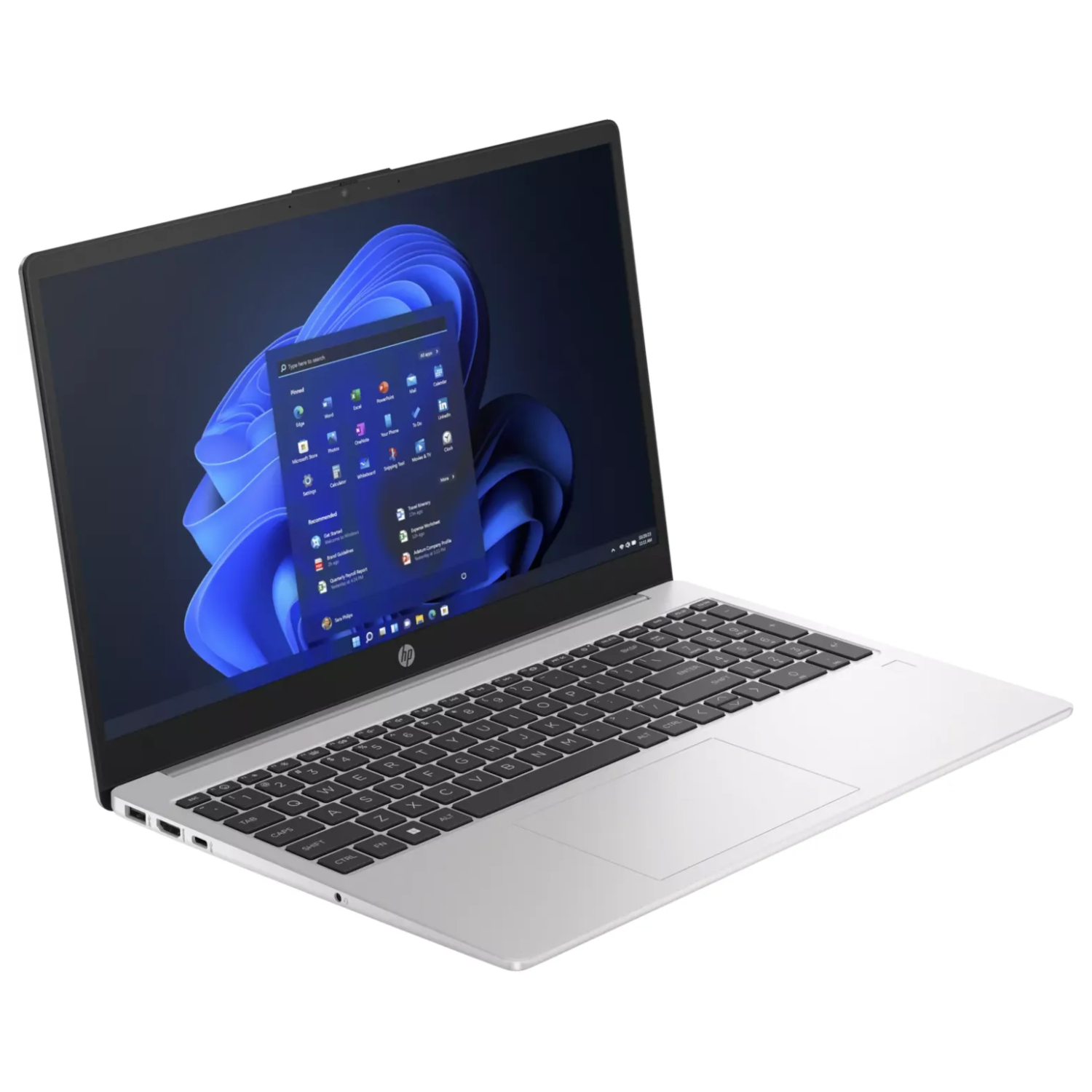 HP 250 G10, fertig eingerichtet, SSD, Notebook Display, Intel® Office GB Zoll Core™ 15,6 2021 Prozessor, 2000 GB RAM, Pro, 64 Silber mit i7