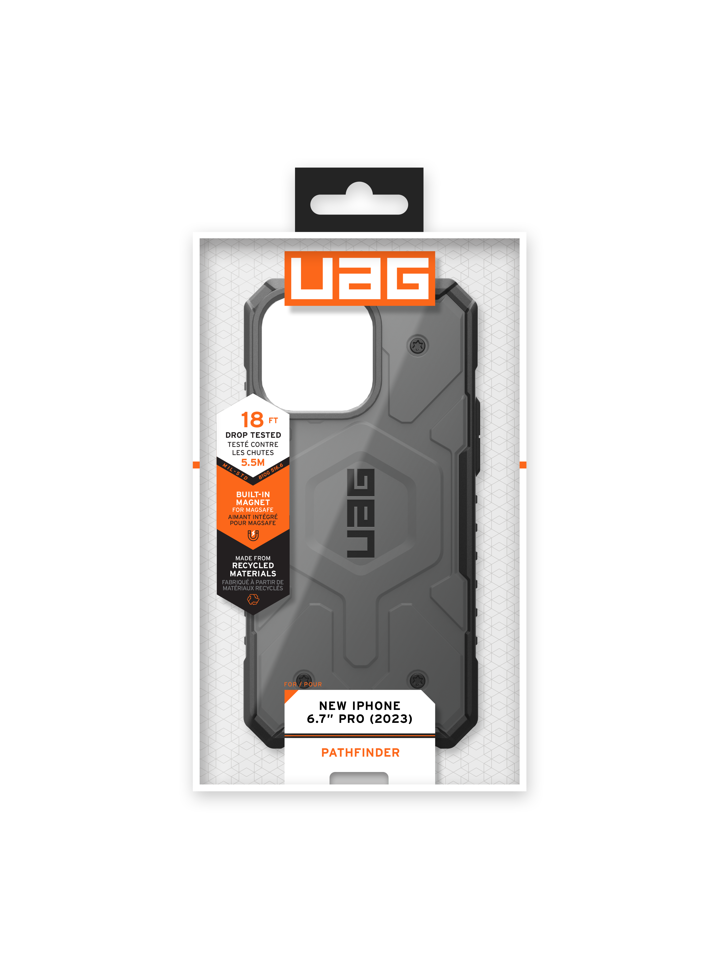 URBAN ARMOR GEAR Pathfinder Pro Max, Apple, silber Backcover, iPhone MagSafe, 15