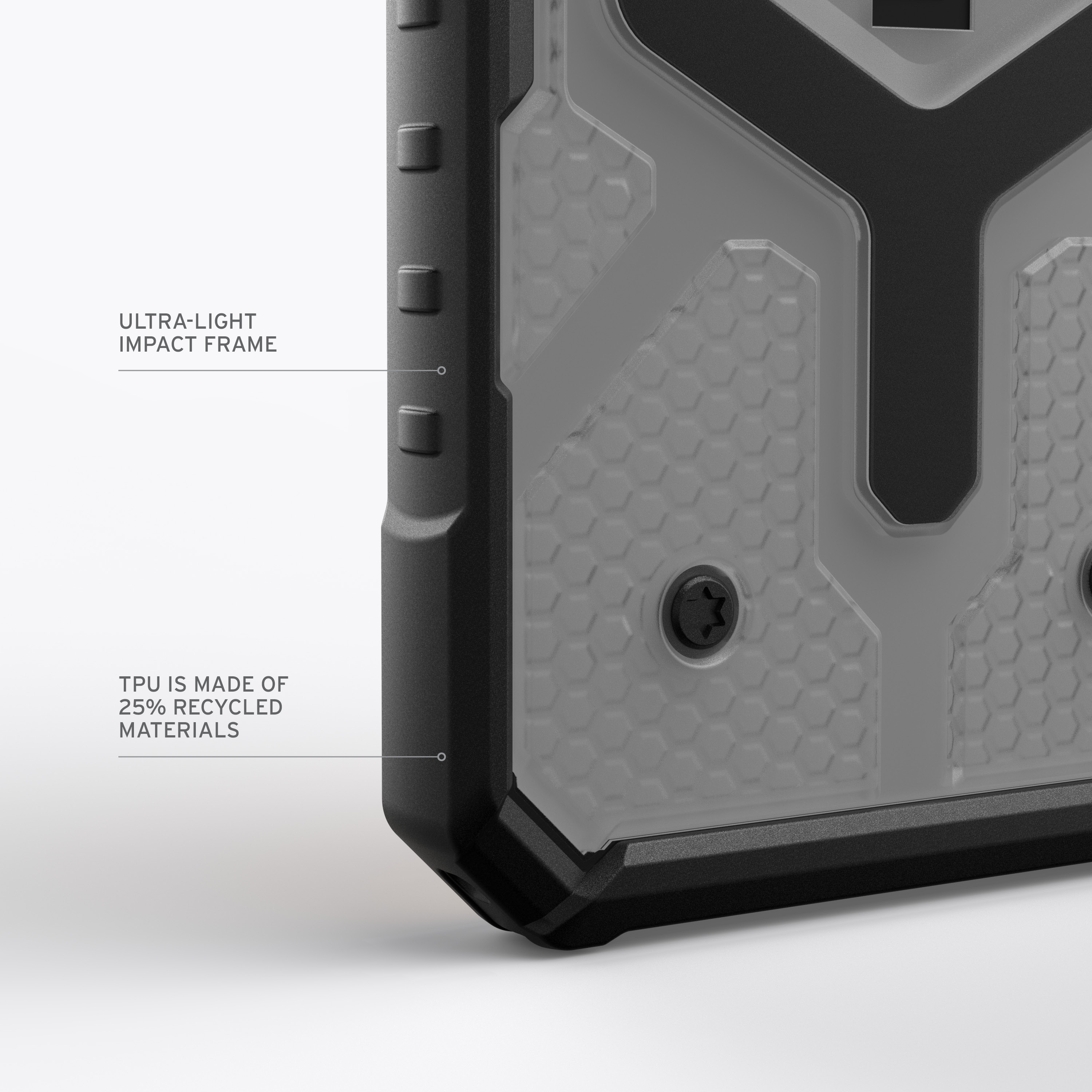 URBAN ARMOR GEAR Pathfinder (grau Apple, Backcover, Pro Max, MagSafe, iPhone ash 15 transparent)