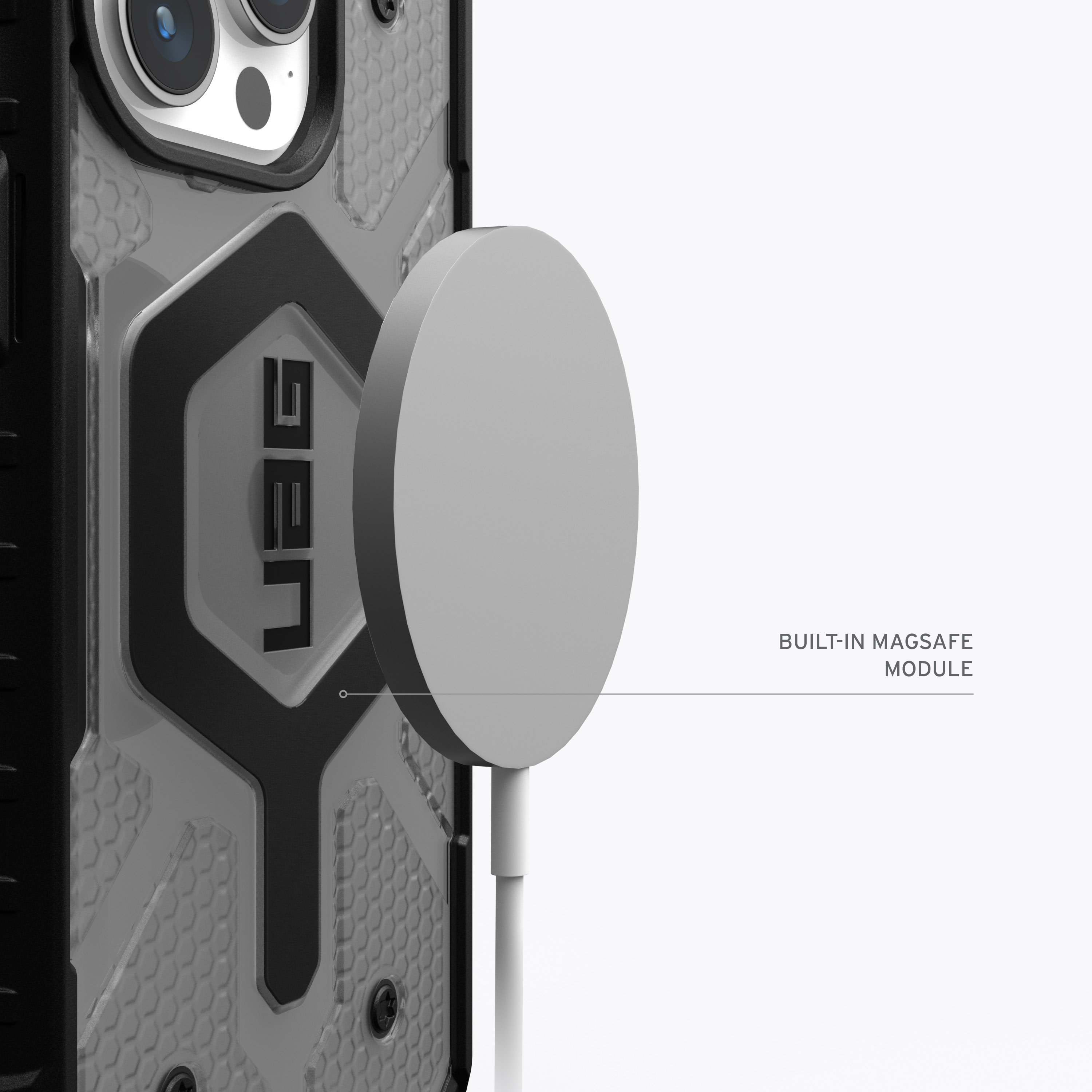 15 GEAR Max, Apple, MagSafe, URBAN Backcover, transparent) Pro ARMOR (grau ash iPhone Pathfinder