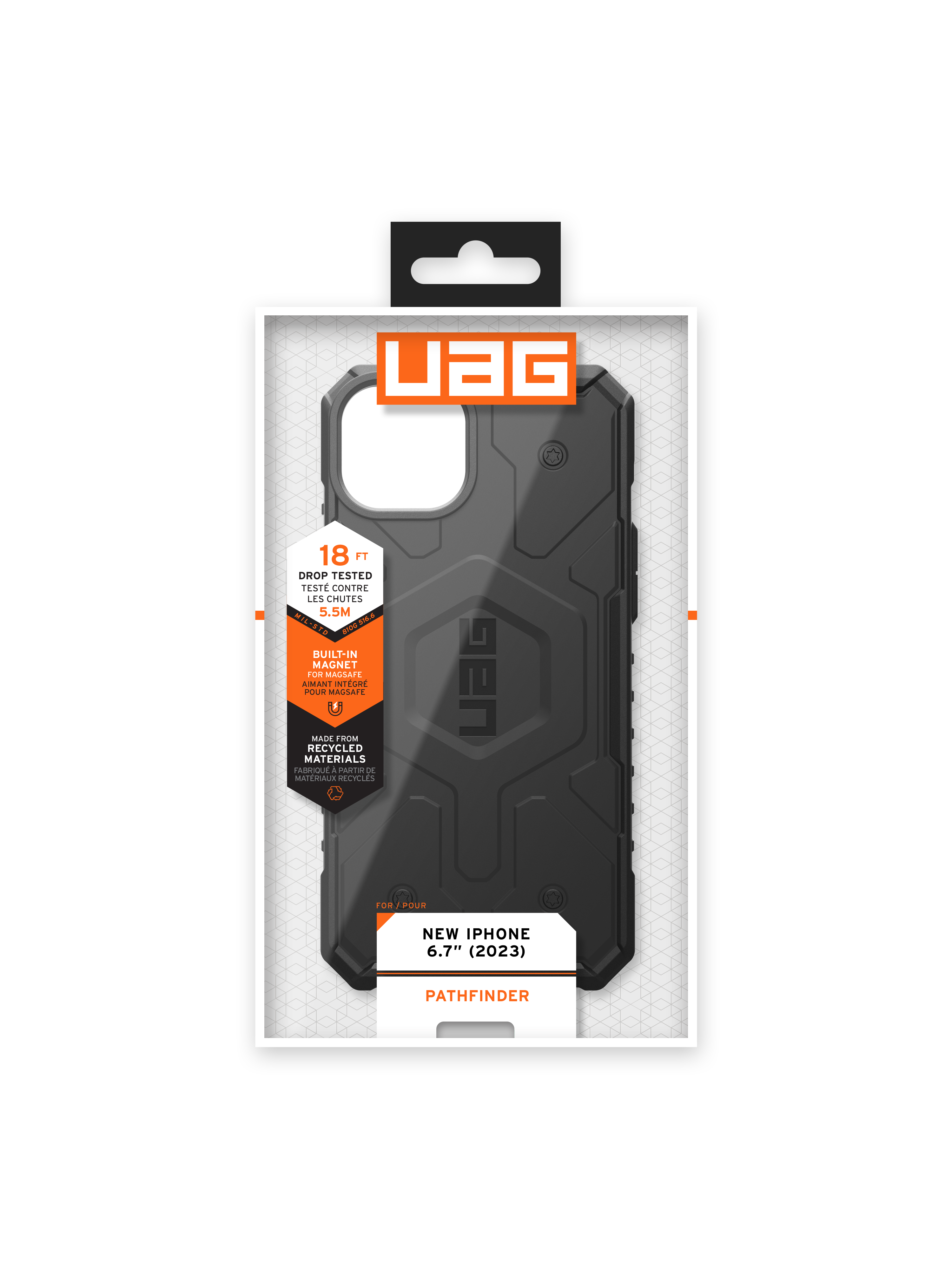 URBAN ARMOR GEAR Pathfinder MagSafe, Apple, schwarz Backcover, iPhone 15
