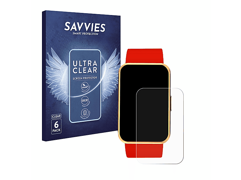 SAVVIES 6x klare Schutzfolie(für Iowodo R5) | Smartwatch Schutzfolien & Gläser