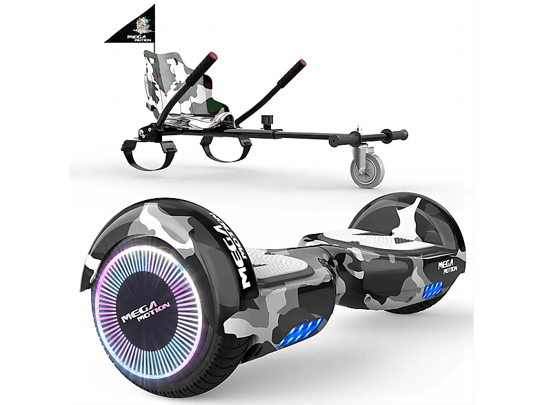 MEGA MOTION Sitz Armeegrün) (6,5 A03 Balance Board Zoll, Hoverboard mit