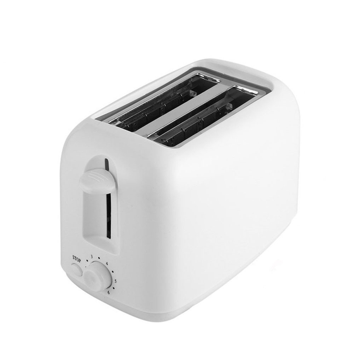 Weiß Handumdrehen Genieße Machine Schlitze: Toaster Toaster Home im Breakfast BRIGHTAKE Sandwich - das 2) Watt, (650 Frühstück perfekte