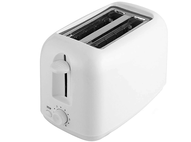 BRIGHTAKE Toaster im 2) Toaster (650 - perfekte Home Frühstück Schlitze: Machine Breakfast Weiß Genieße Sandwich das Watt, Handumdrehen