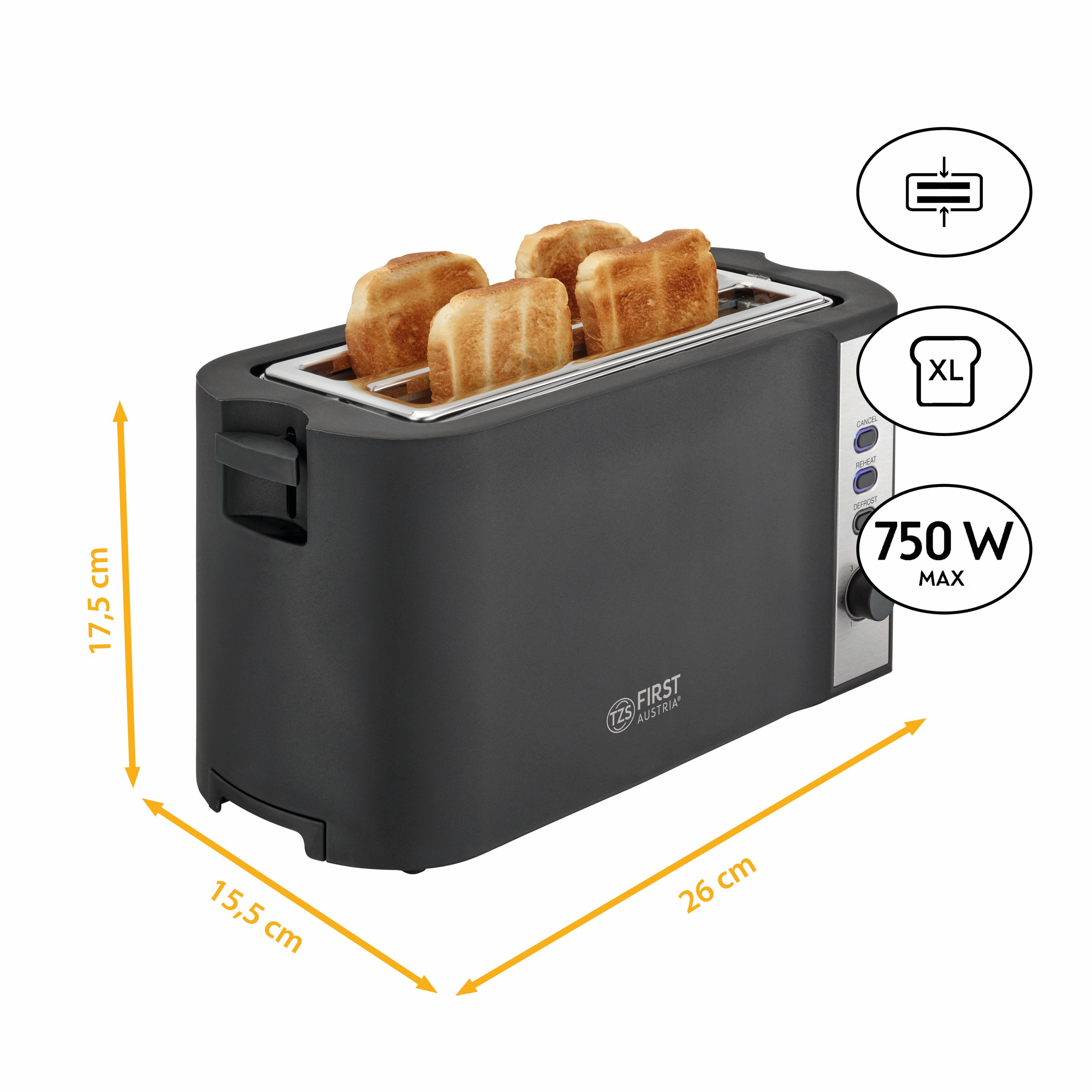 TZS FIRST AUSTRIA Toaster Watt, Schlitze: (750 2) 50 FA-5369-4