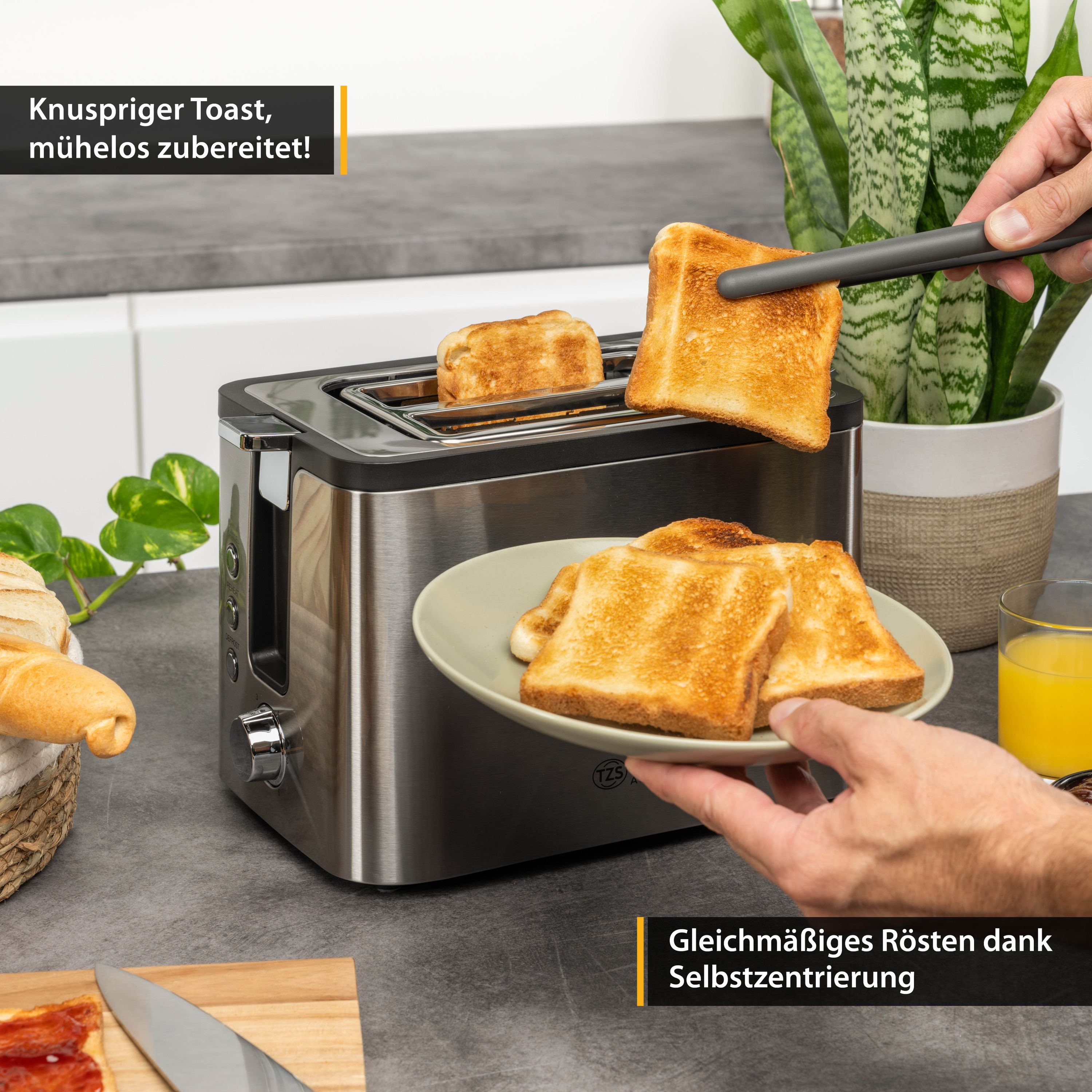Toaster AUSTRIA 50 FIRST Schlitze: FA-5369-5 Watt, (800 TZS 2)