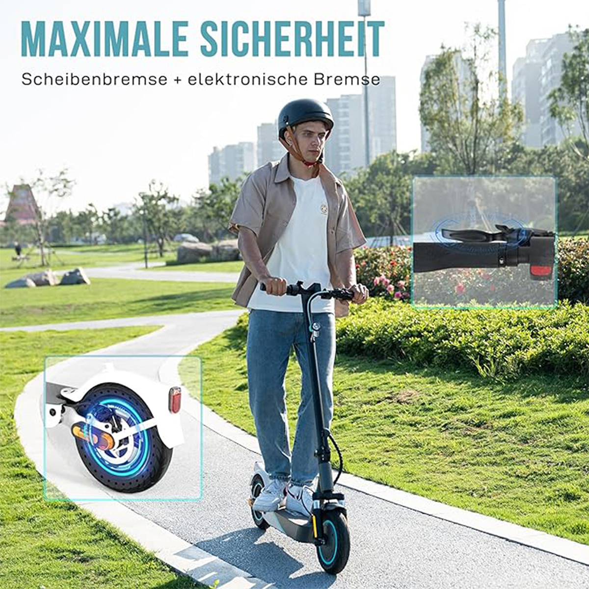 RCB (10 E-Scooter ABE EV10KPRO Straßenzulassung schwarz) mit Zoll,