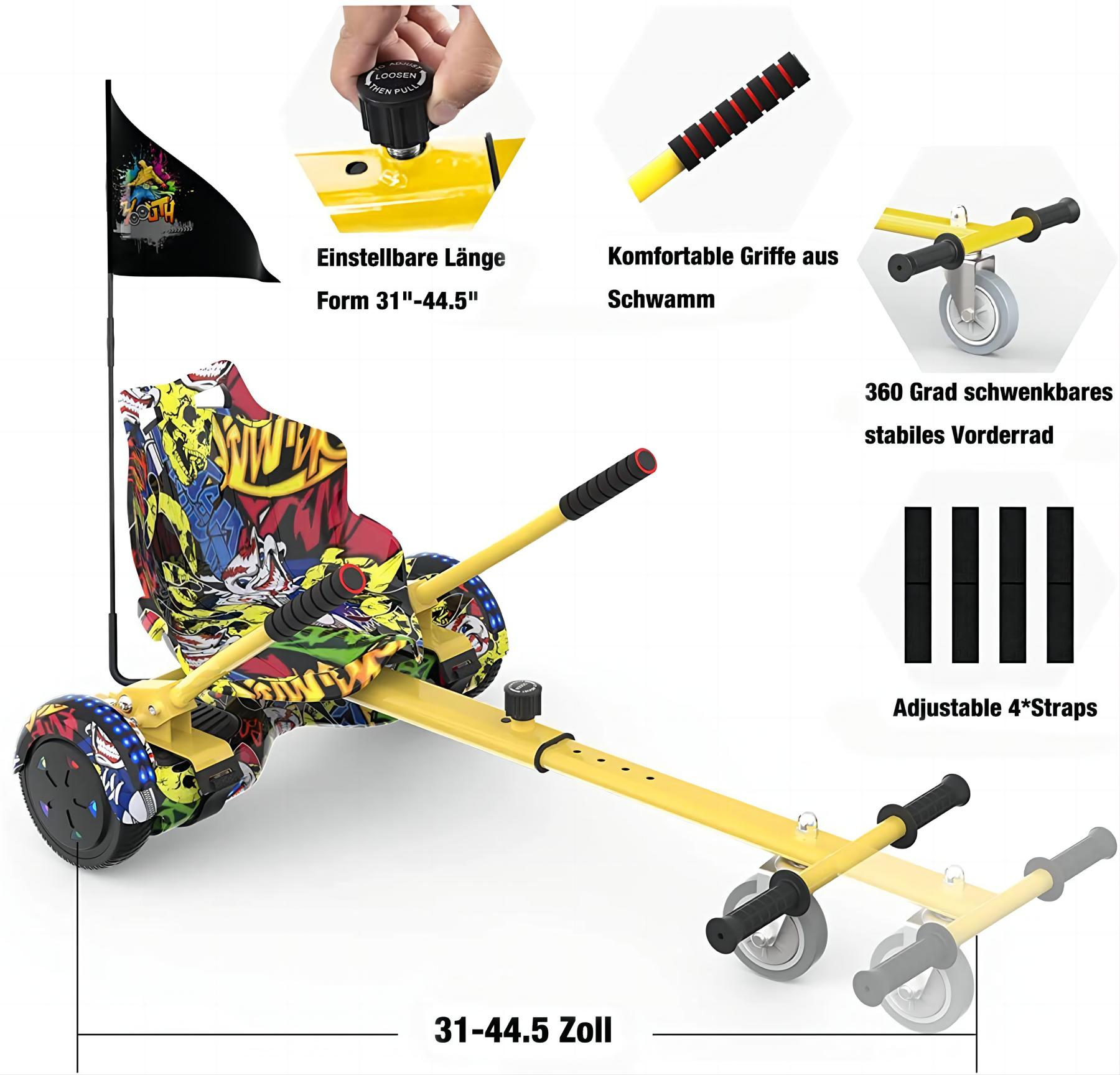 CITYSPORTS Balance Scooter Kart, Hoverkart, Hippop 8\