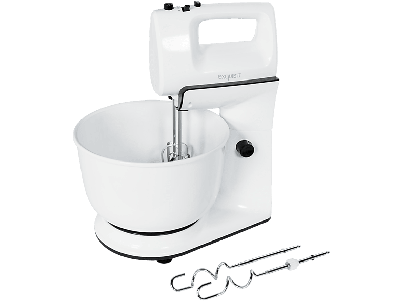 EXQUISIT KM 3001 we Küchenmaschine Weiß (Rührschüsselkapazität: 3,8 Liter, 300 Watt)